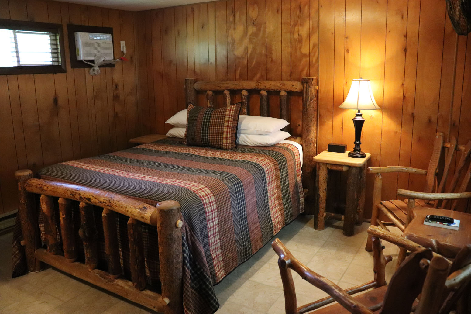 Hotel lodge rooms at Lone Fir Resort Mt St Helens